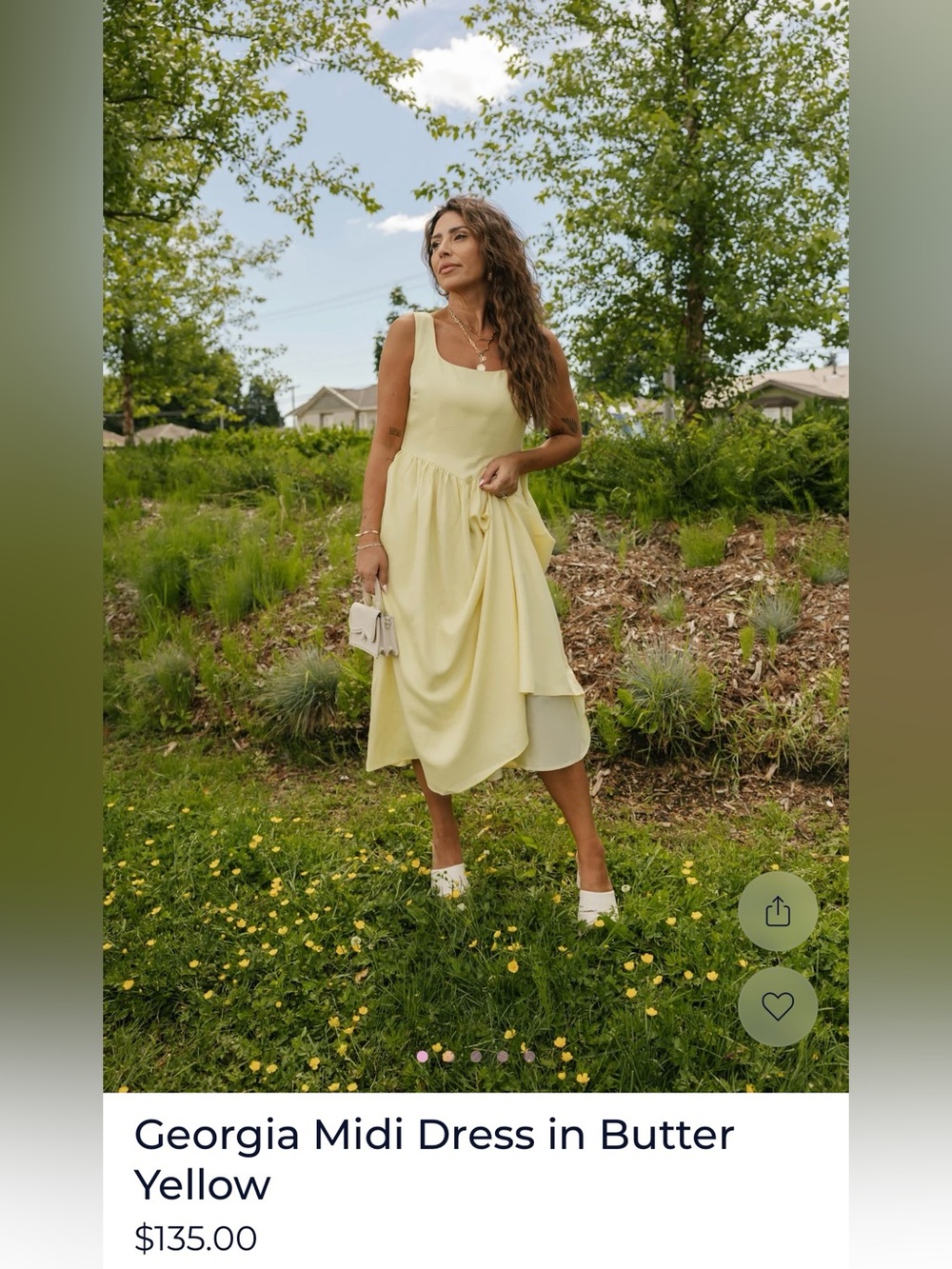 Smash + Tess Georgia Midi Dress in Butter
Yellow XL